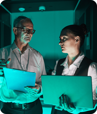 Colaboração em equipe de TI